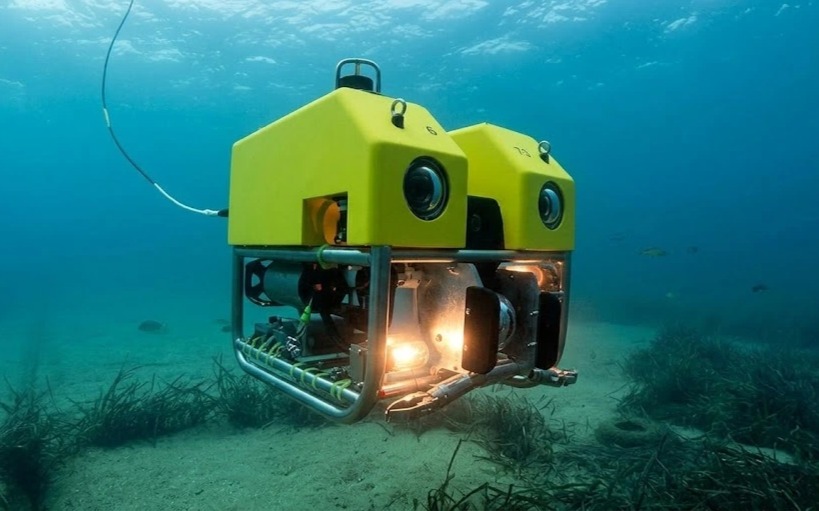 ROV scraping the seabed